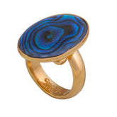 Alchemia Blue Abalone Adjustable Ring