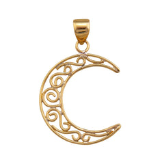 Alchemia Crescent Cutout Moon Pendant