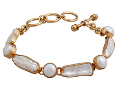 Alchemia Biwa Pearl & Pearl Bracelet - "Tides Embrace"