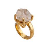 Alchemia Herkimer Diamond Prong Set Adjustable Ring