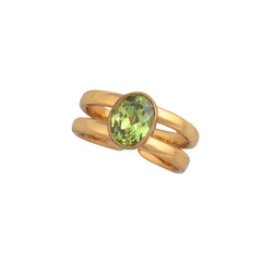 Alchemia Lab Created Peridot Adjustable Cuff Ring