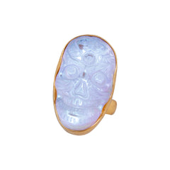 Alchemia Luminite Sugar Skull Adjustable Ring
