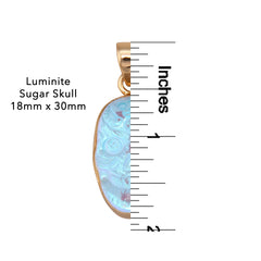 Alchemia Luminite Sugar Skull Pendant - Small
