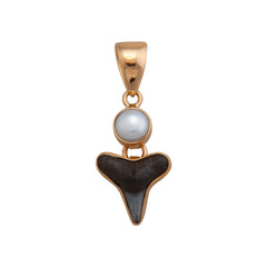 Alchemia Pearl & Shark Tooth Pendant - Sea Soul