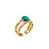 Alchemia Turquoise Adjustable Cuff Ring