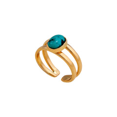 Alchemia Turquoise Adjustable Cuff Ring