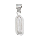 STERLING SILVER BIWA PEARL WITH DETAILED EDGE PENDANT