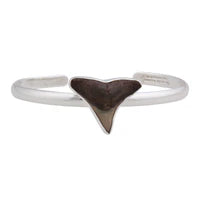 Sterling Silver Fossil Shark Tooth Mini Cuff - Fierce Elegance