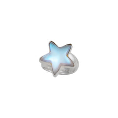 Sterling Silver Luminite Star Adjustable Ring