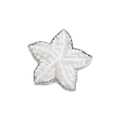 Sterling Silver Mother of Pearl Starfish Adjustable Ring