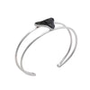 Sterling Silver Shark Tooth Double Band Petite Cuff - Wild Grace