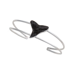Sterling Silver Shark Tooth Double Band Petite Cuff - Wild Grace