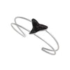 Sterling Silver Shark Tooth Double Band Petite Cuff - Wild Grace