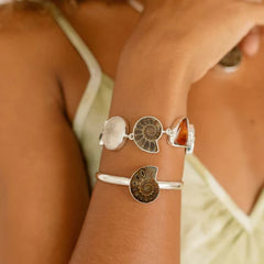 Sterling Silver Small Multi-Fossil Bracelet  - Earth’s Legacy