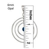 STERLING SILVER DARK BLUE OPAL INFINITY PENDANT