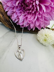 STERLING SILVER HERKIMER DIAMOND HEART PENDANT