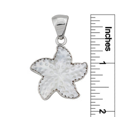 Sterling Silver Mother of Pearl Starfish Pendant