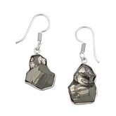 Sterling Silver Drop Pyrite Drop Earrings