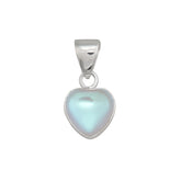 Sterling Silver Petite Luminite Heart Pendant