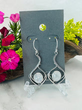 Sterling Silver Rainbow Moonstone Drop Earrings- Angelic