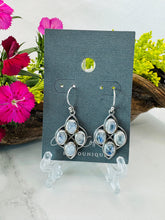 Sterling Silver Rainbow Moonstone Drop Earrings - Mini Chandelier