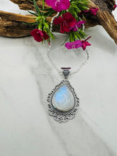 Sterling Silver Rainbow Moonstone Pendant - Designer Collection - Moonlight Serenade