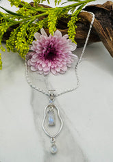 Sterling Silver Rainbow Moonstone Pendant - Mirage