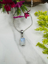 Sterling Silver Rainbow Moonstone Pendant - Simplicity
