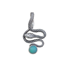 Sterling Silver Ethiopian Snake Pendant