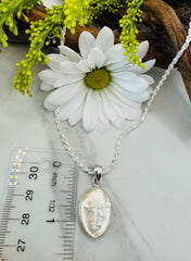 Sterling Silver Fresh Water Pearl Hand Carved Face Pendant - Small