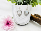 Sterling Silver Rainbow Moonstone Drop Earrings – Designer Collection – Dancing in the Moonlight