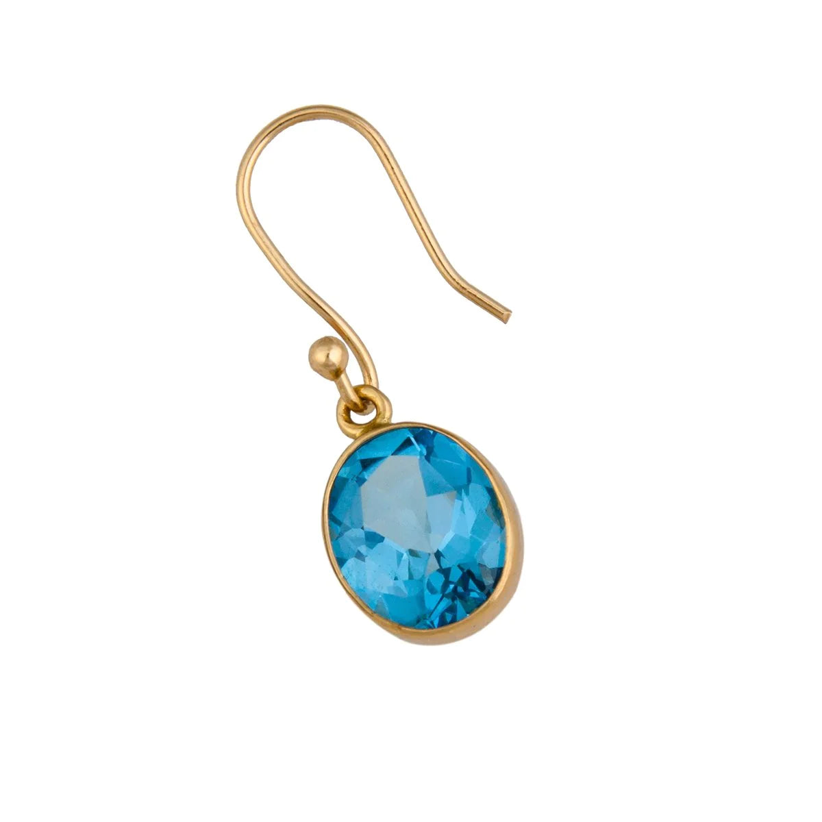 ALCHEMIA OVAL BLUE TOPAZ DROP EARRINGS