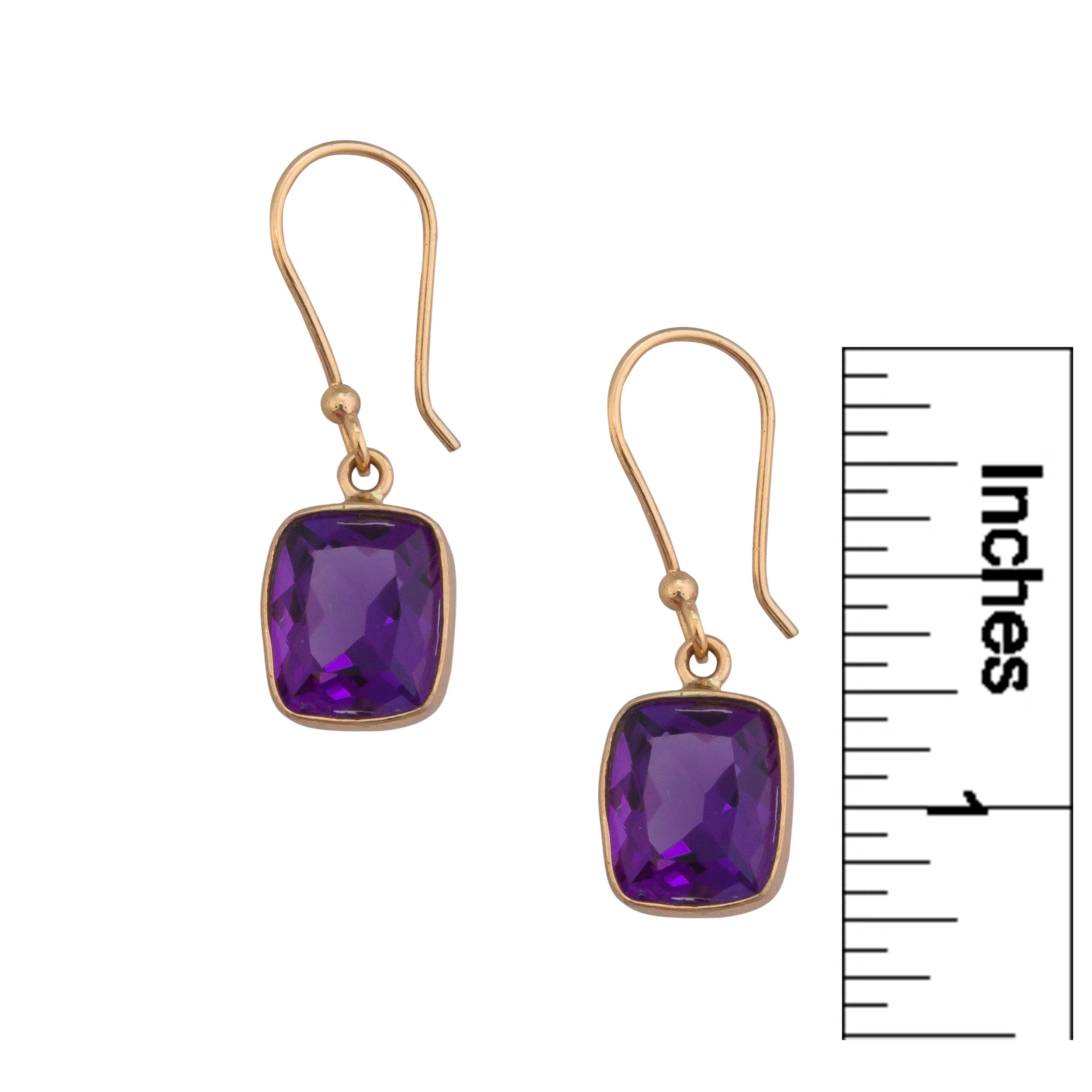 ALCHEMIA AMETHYST RECTANGLE DROP EARRINGS