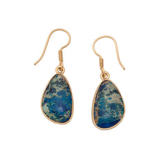 ALCHEMIA BLUE COLOR-ENHANCED JASPER EARRINGS