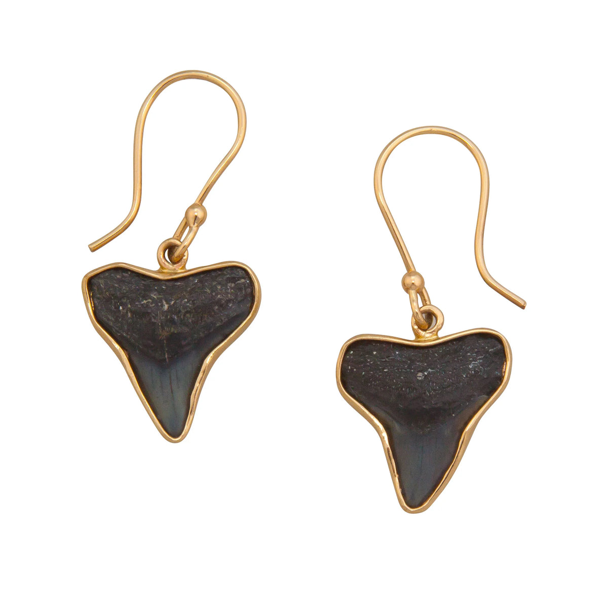 ALCHEMIA FOSSIL SHARK TEETH DROP EARRINGS