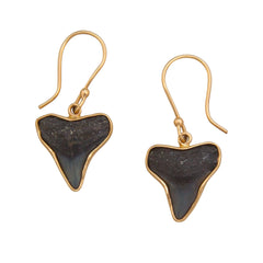 ALCHEMIA FOSSIL SHARK TEETH DROP EARRINGS