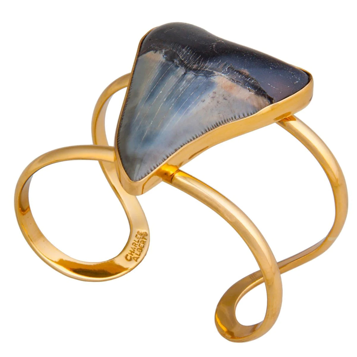 ALCHEMIA FOSSIL SHARK TOOTH DOUBLE BAND CUFF