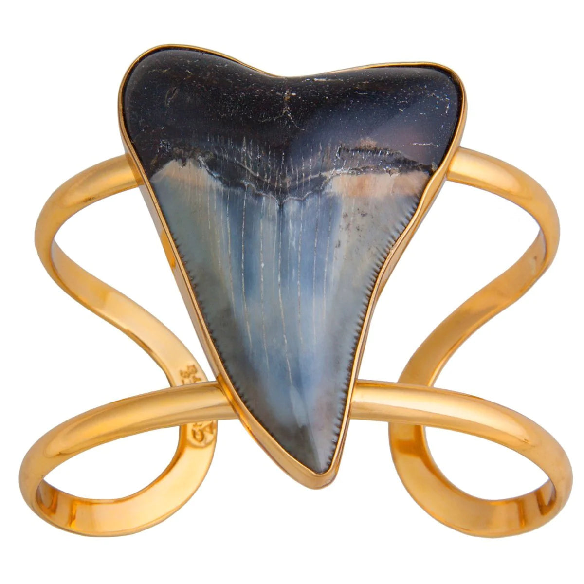 ALCHEMIA FOSSIL SHARK TOOTH DOUBLE BAND CUFF