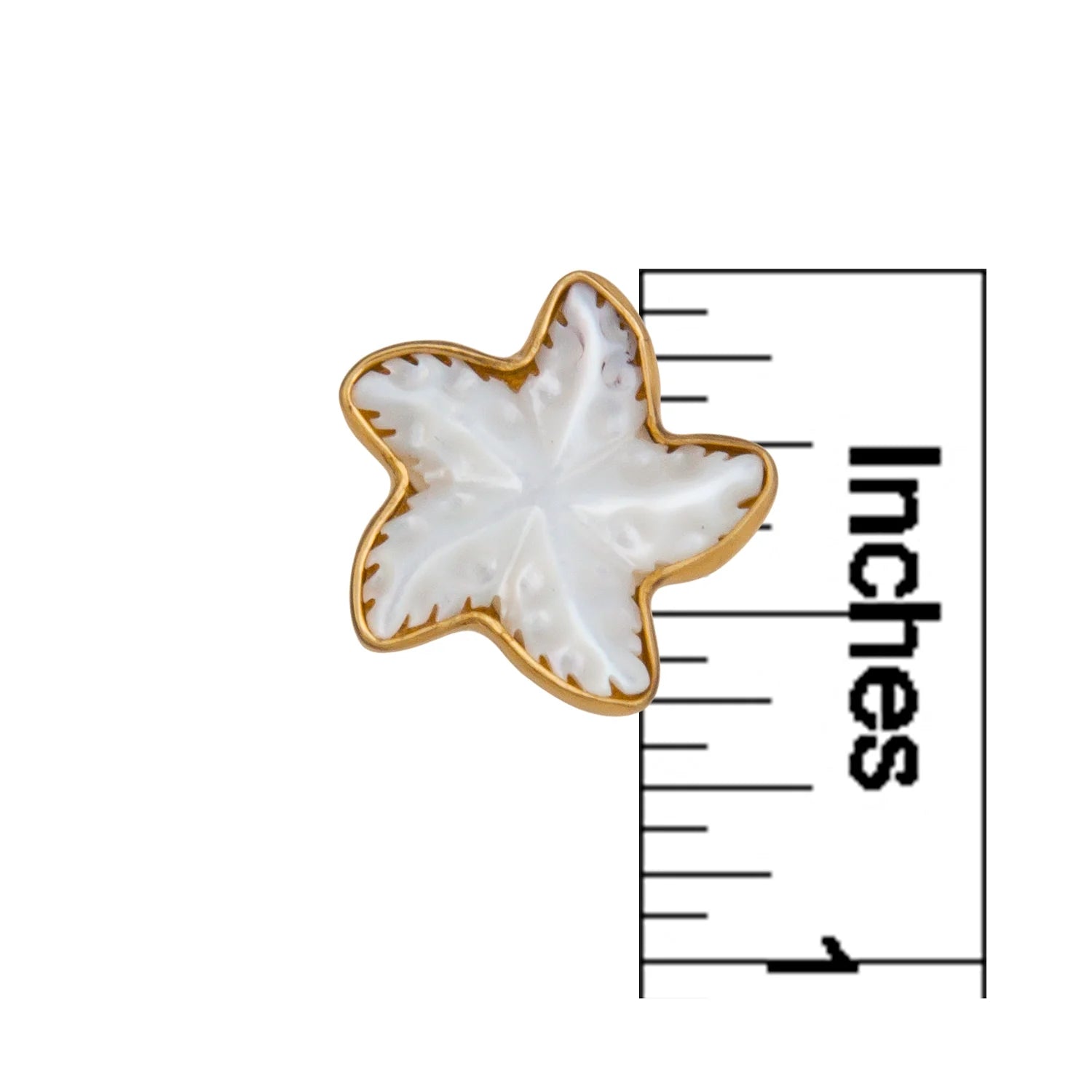 ALCHEMIA MOTHER OF PEARL STARFISH POST EARRINGS