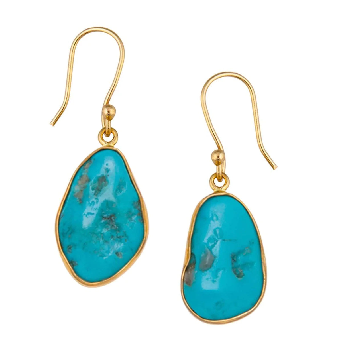 ALCHEMIA SLEEPING BEAUTY TURQUOISE FREEFORM DROP EARRINGS