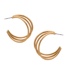 ALCHEMIA TRIPLE THREAT HOOP EARRINGS