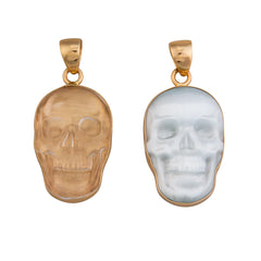 ALCHEMIA WHITE FIBER OPTIC SKULL PENDANT - MEDIUM