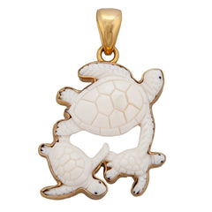 Alchemia Bone Turtle Family Pendant