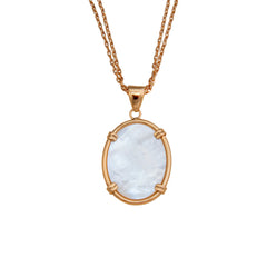 Alchemia Mother of Pearl Oval Prong Set Pendant