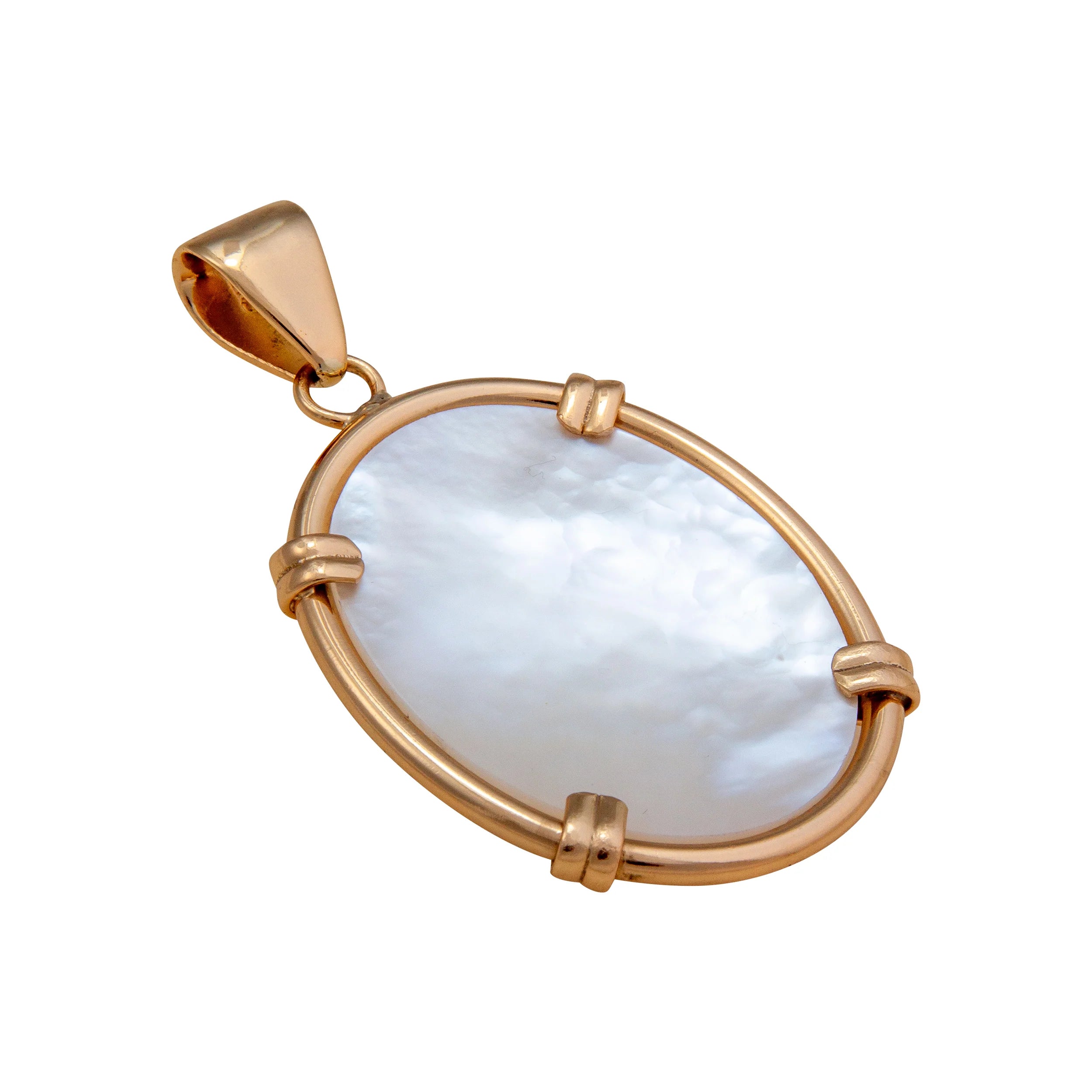 Alchemia Mother of Pearl Oval Prong Set Pendant