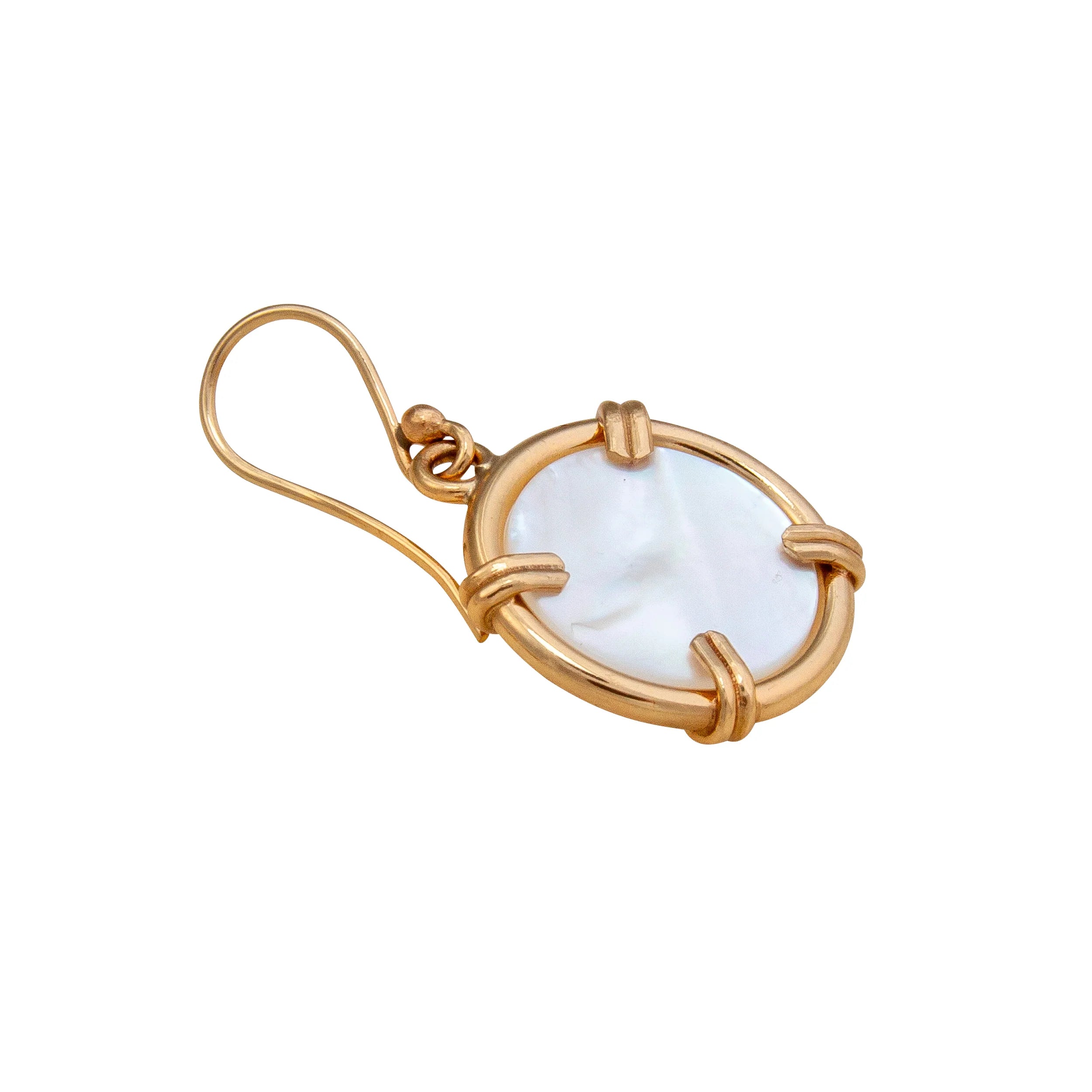 Alchemia Mother of Pearl Prong Set Drop Earrings