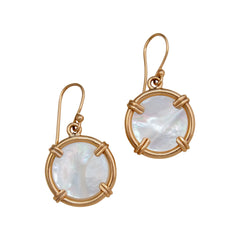 Alchemia Mother of Pearl Prong Set Drop Earrings