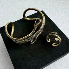 Alchemia Oxidized Snake Cuff