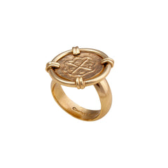 Alchemia Replica Spanish Coin Prong Set Adjustable Ring
