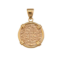 Alchemia Replica Treasure Coin Prong Edge Pendant